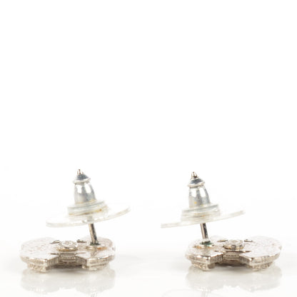 Chanel Crystal CC Earrings Silver 3 of 6
