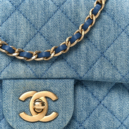 Chanel Denim Quilted Mini Pearl Crush Flap Blue 9 of 11