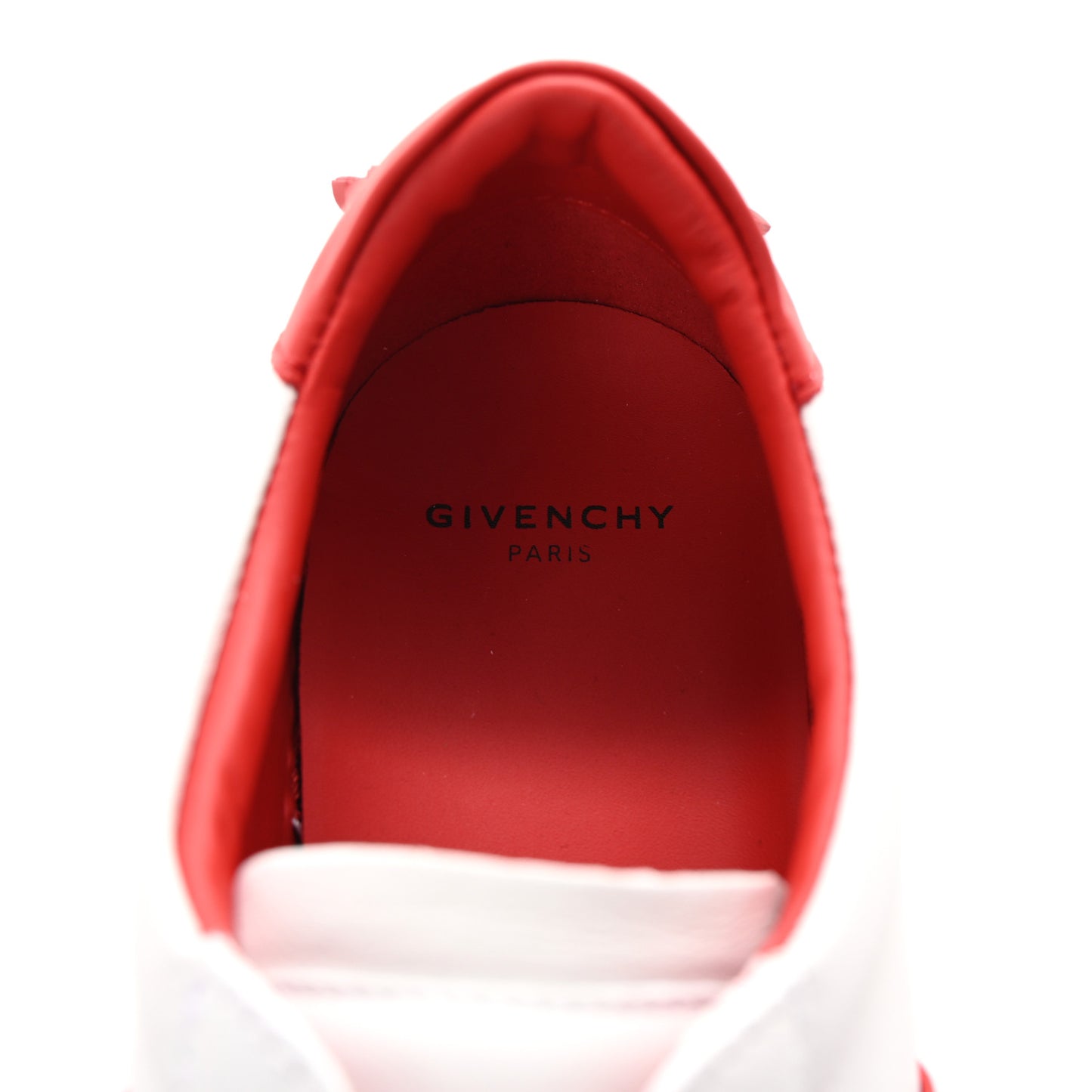 Calfskin Band Logo Womens Urban Street Sneakers 37 White Red