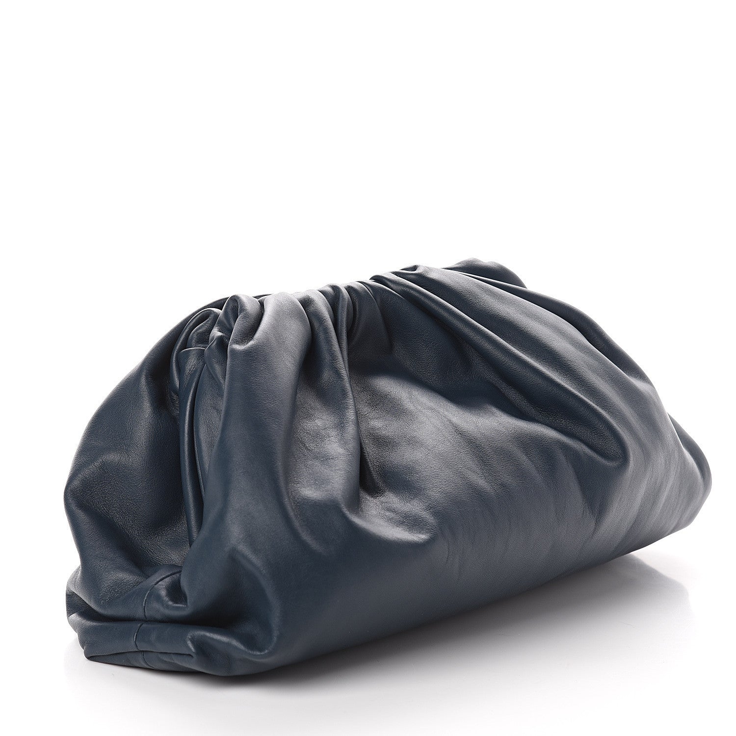 Bottega Veneta Smooth Butter Calf The Pouch Oversized Clutch Deep Blue 2 of 8