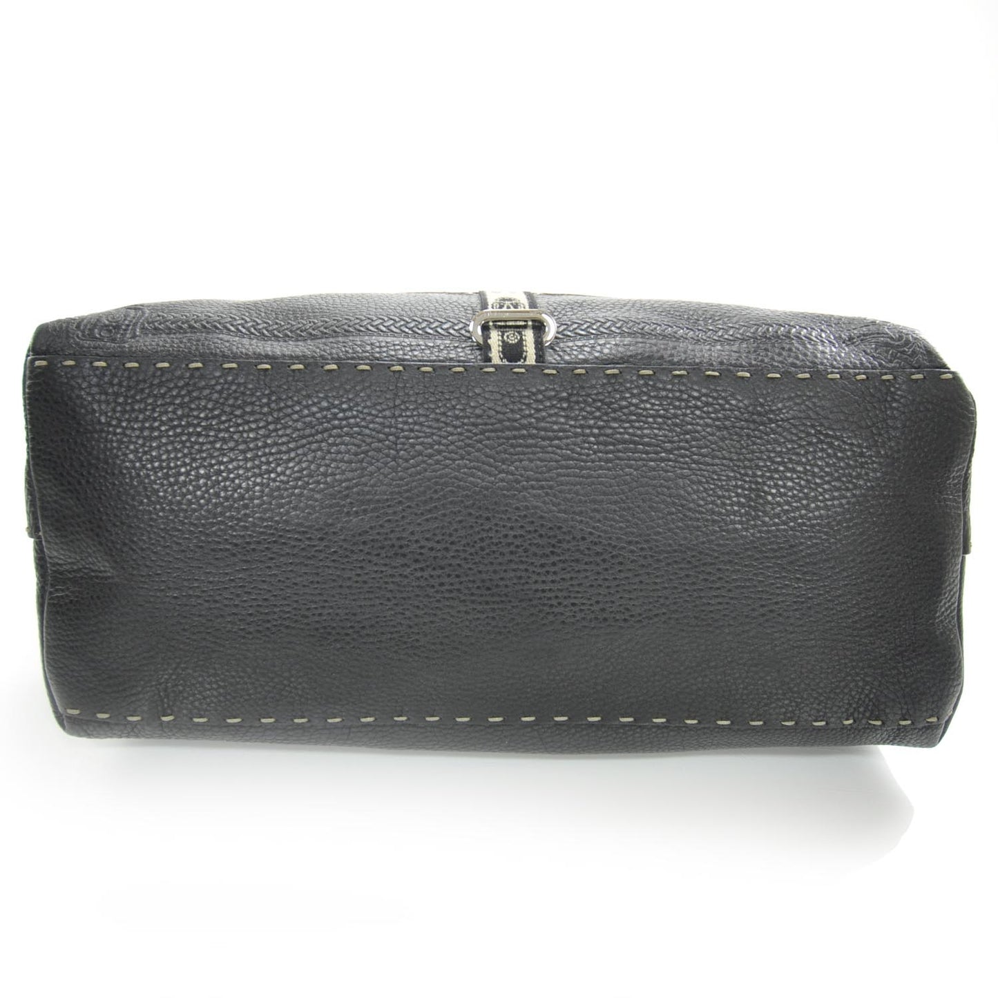 Calfskin Romano Selleria Villa Borghese Tote Black