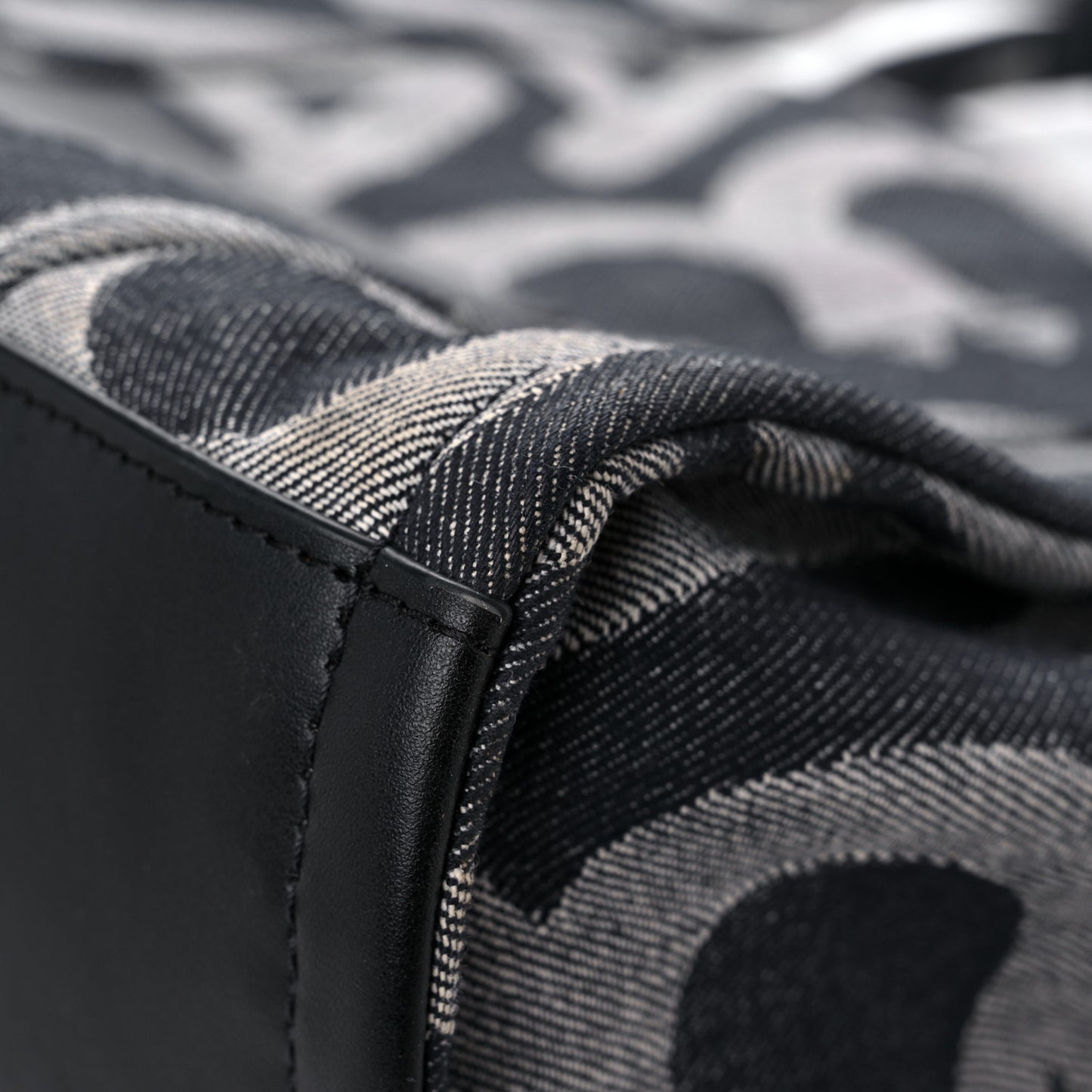 Denim Jacquard Medium The Monogram Tote Bag Denim Blue