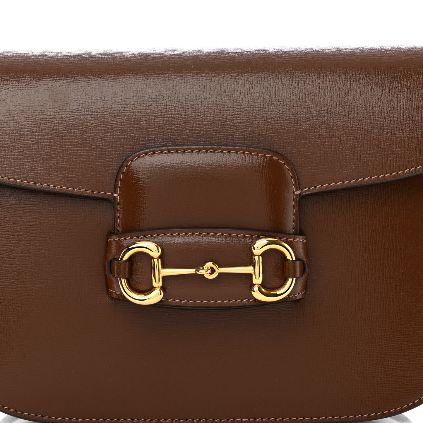 Azalea Calfskin Horsebit 1955 Shoulder Bag Brown Sugar