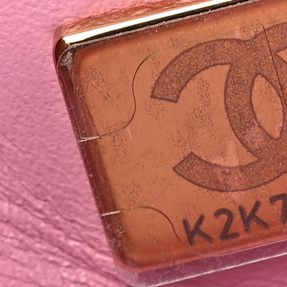 Chanel Shearling Lambskin Quilted Small CC Vanity Case Pink 8 of 10