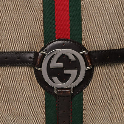 Gucci Canvas Web GG Reins Shoulder Bag Brown 7 of 15