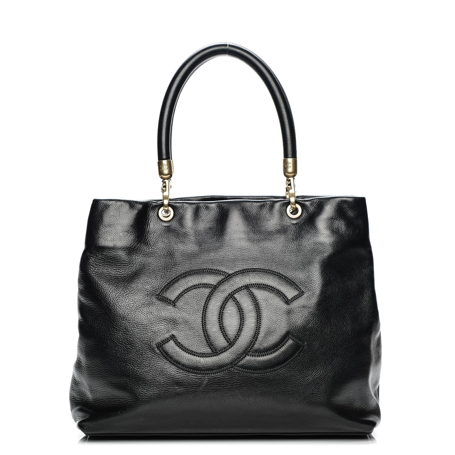 Chanel Deerskin CC Tote Black 1 of 7