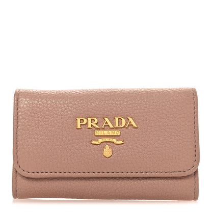 Prada Vitello Grain 6 Key Holder Cipria 1 of 6