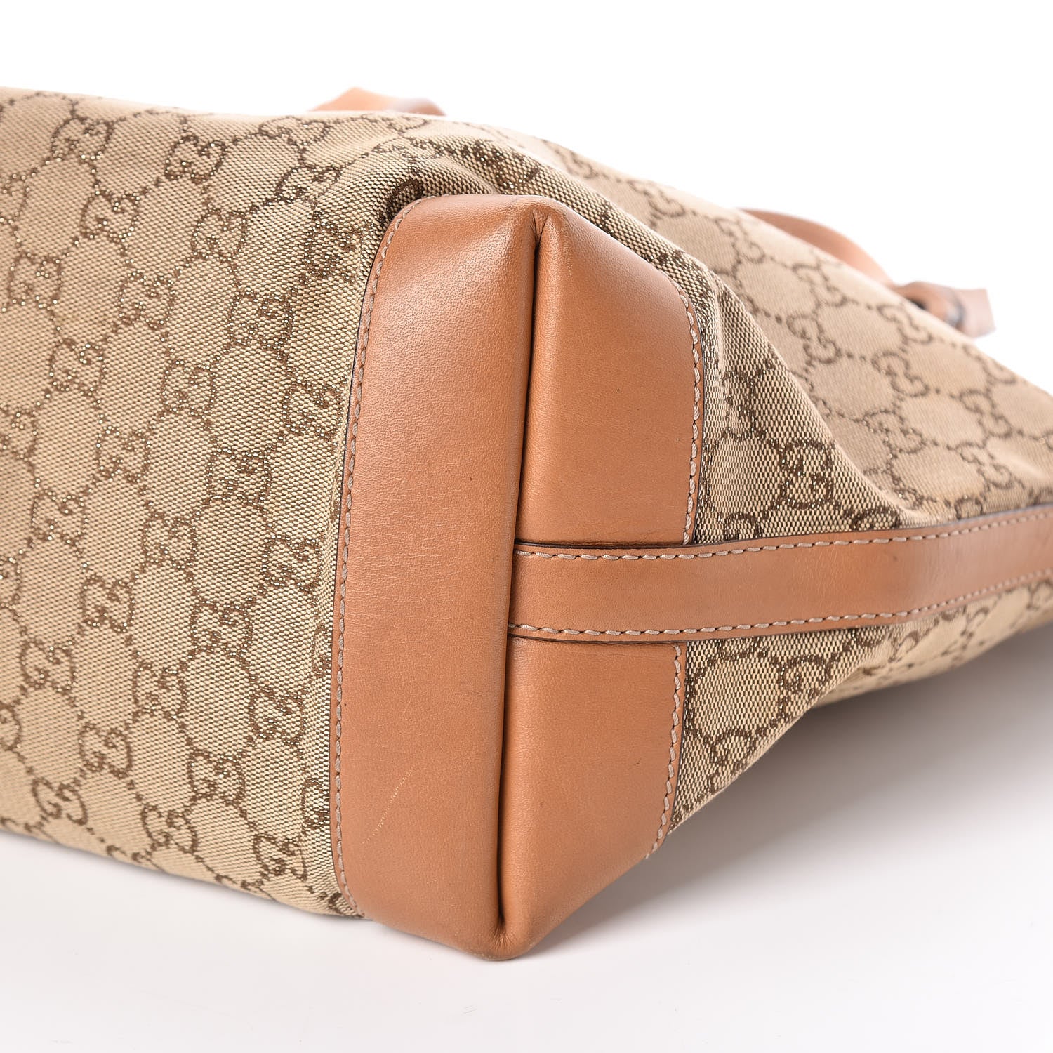 Gucci Metallic Monogram Medium Craft Tote Brown 13 of 17
