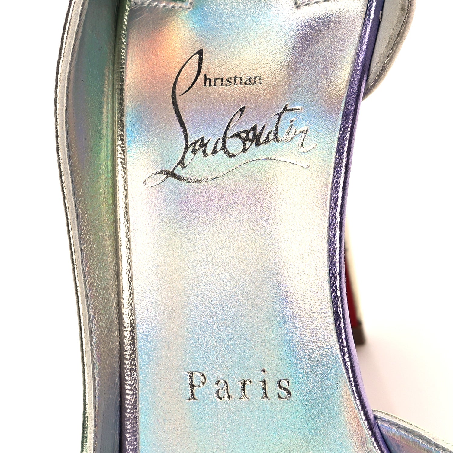Christian Louboutin Iridescent Nappa Lam Licorne Iriza 100 Pumps 38 Multicolor 6 of 8