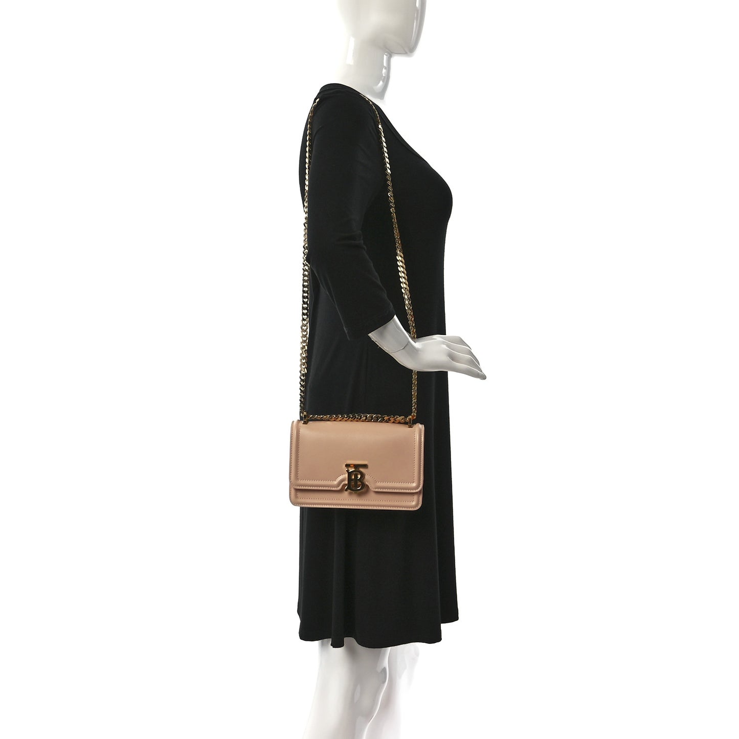 Calfskin Mini TB Bag Rose Beige