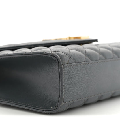 Saint Laurent Grain De Poudre Textured Mixed Matelasse Triquilt Medium Monogram Satchel Dark Tea 9 of 11