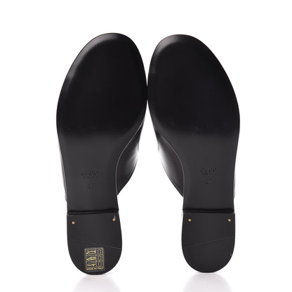 Gucci Malaga Kid Horsebit Slide Sandals 37 Black 5 of 9