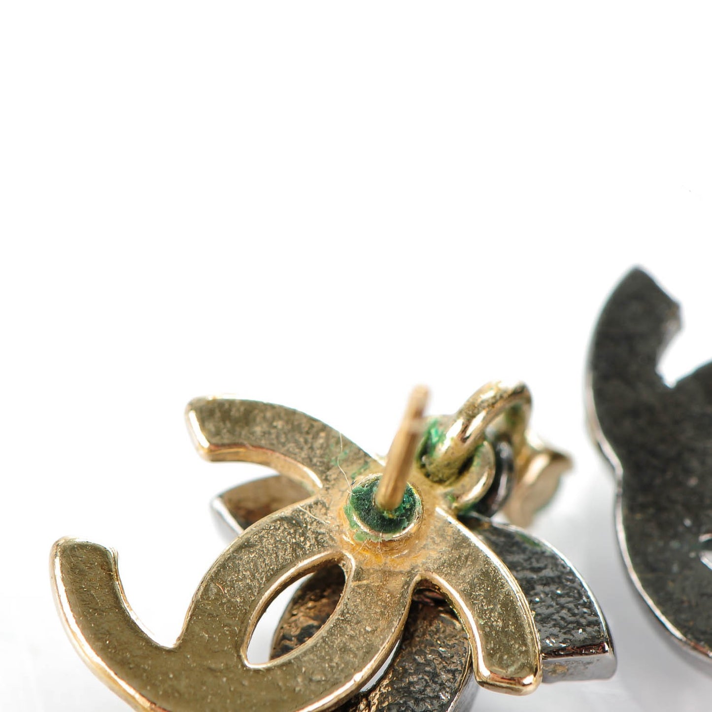 Crystal Pearl CC Drop Earrings Silver