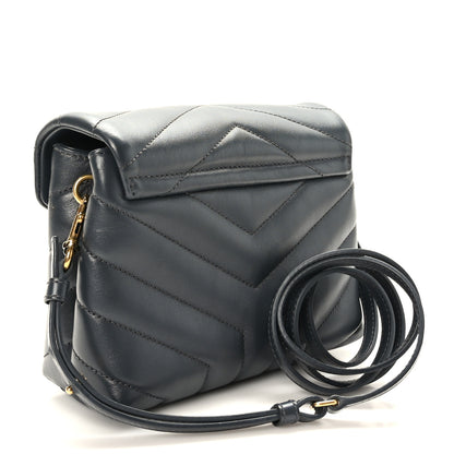 Saint Laurent Calfskin Y Quilted Monogram Toy Loulou Crossbody Bag Dark Smog 4 of 10