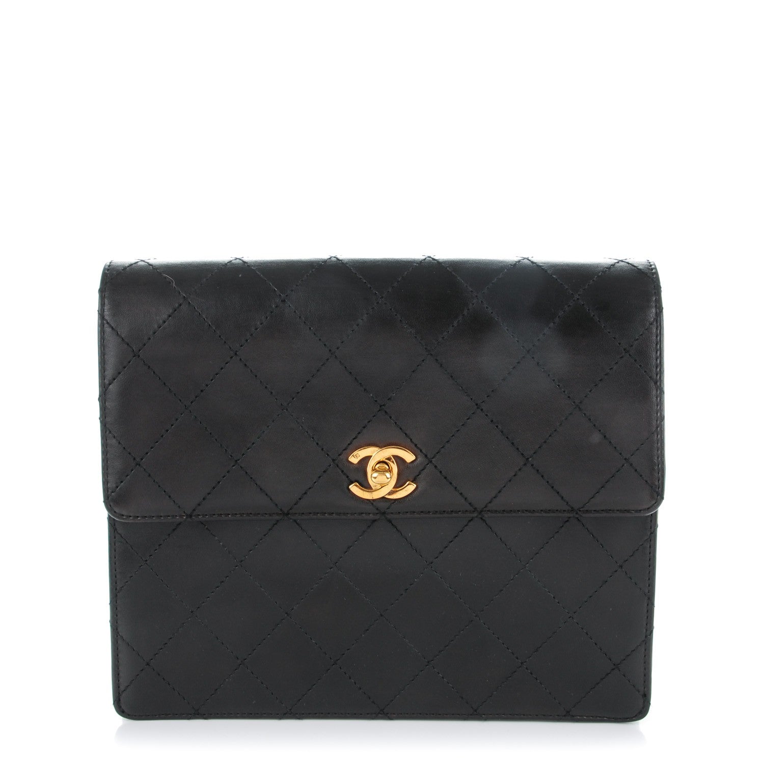 Chanel Lambskin Quilted Flap Shoulder Bag Black 1 of 9
