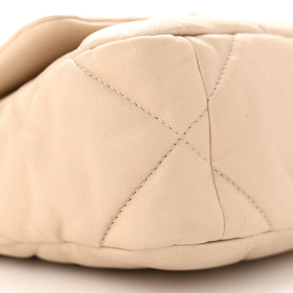 Chanel Lambskin Quilted Medium Chanel 19 Flap Beige 9 of 21