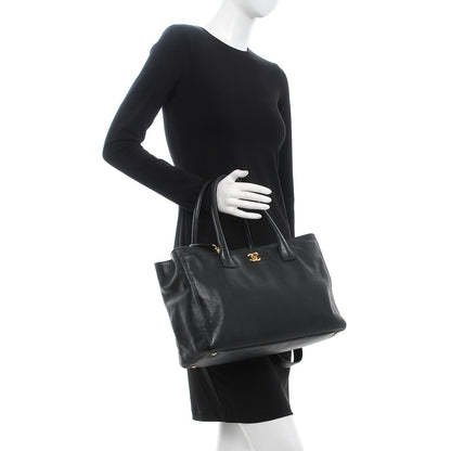 Chanel Calfskin Cerf Executive Shopper Tote Black 2 of 13