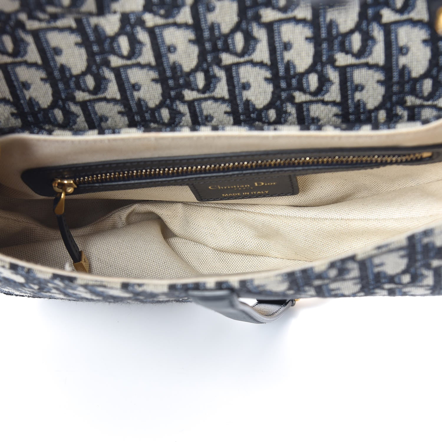 Christian Dior Oblique Saddle Bag Blue 5 of 11