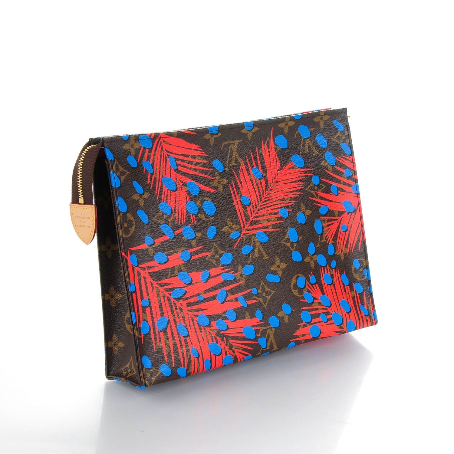 Louis Vuitton Monogram Jungle Dots Toiletry Pouch 26 Coquelicot Denim 3 of 7