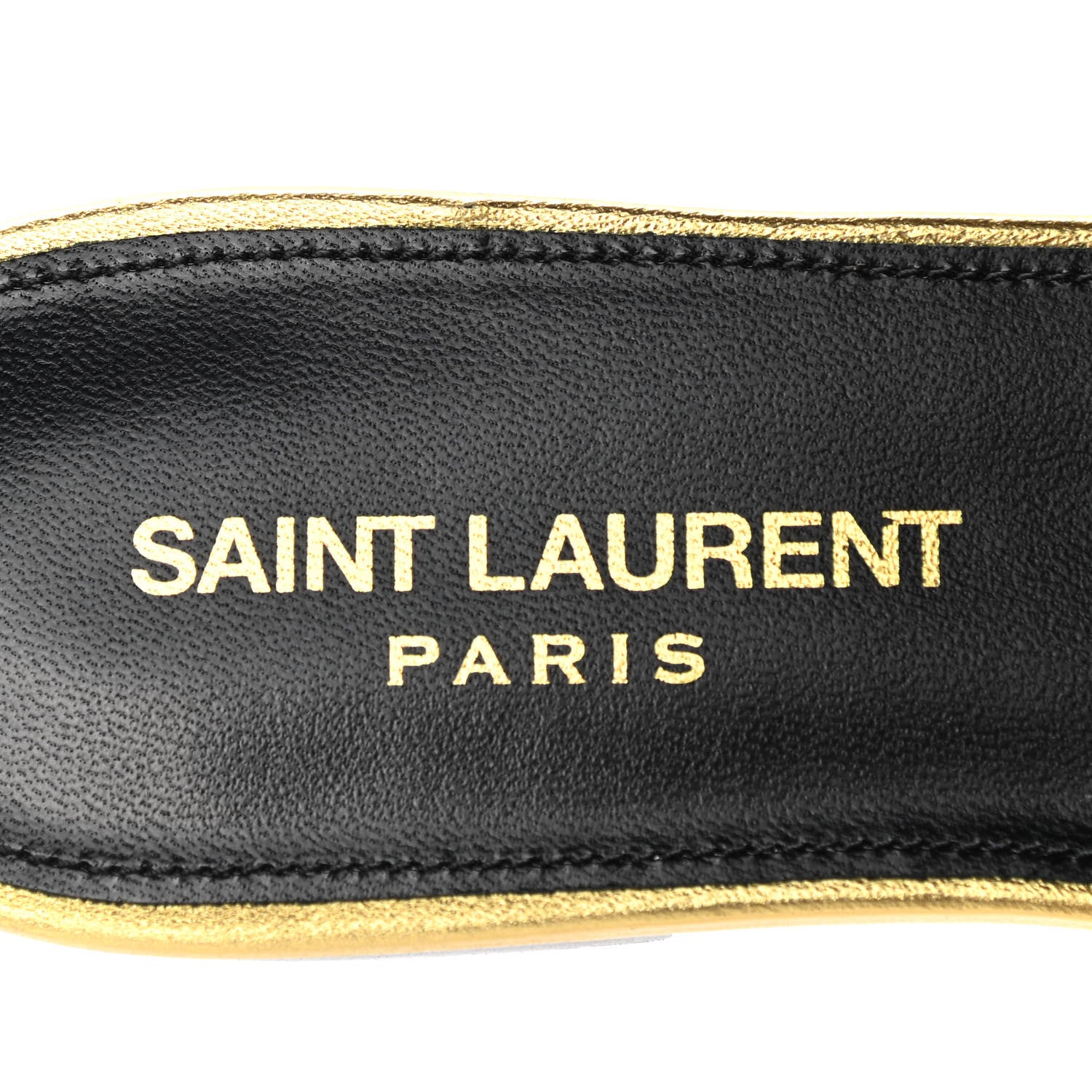 Saint Laurent Metallic Lambskin Gia 05 Ankle Sandals 37.5 Oro 7 of 7
