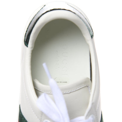 Gucci Calfskin Ayers Bee Embroidered Womens Ace Sneakers 36.5 White Green 8 of 10