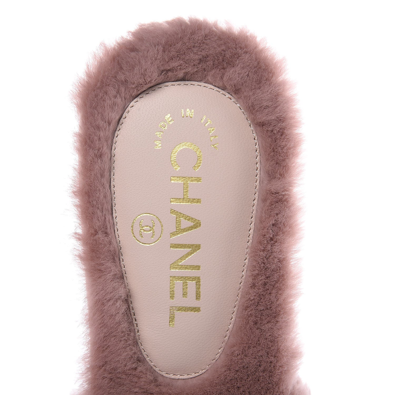 Chanel Orylag Fur Flat Sandals 41 Light Pink 6 of 8