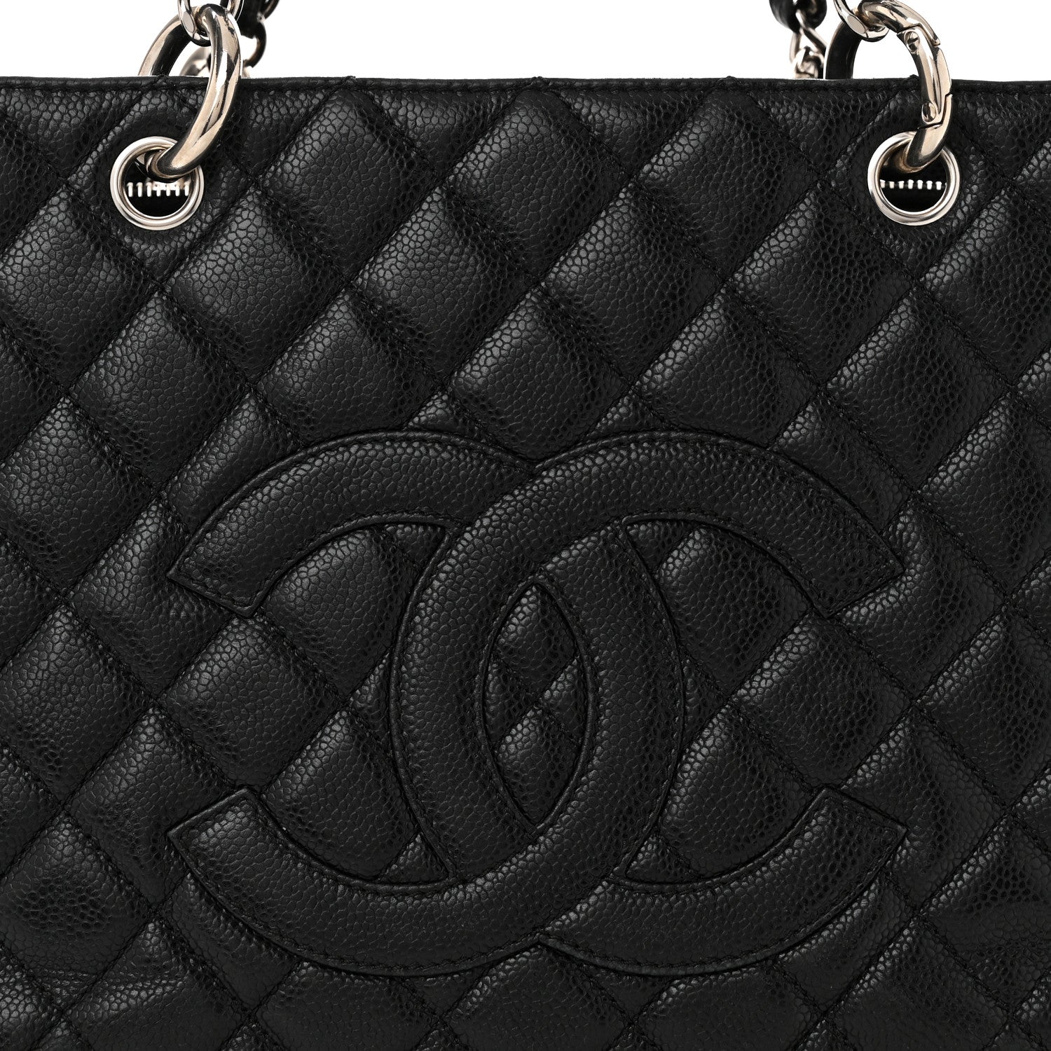 Chanel Caviar Quilted Grand Shopping Tote GST Black 9 of 14
