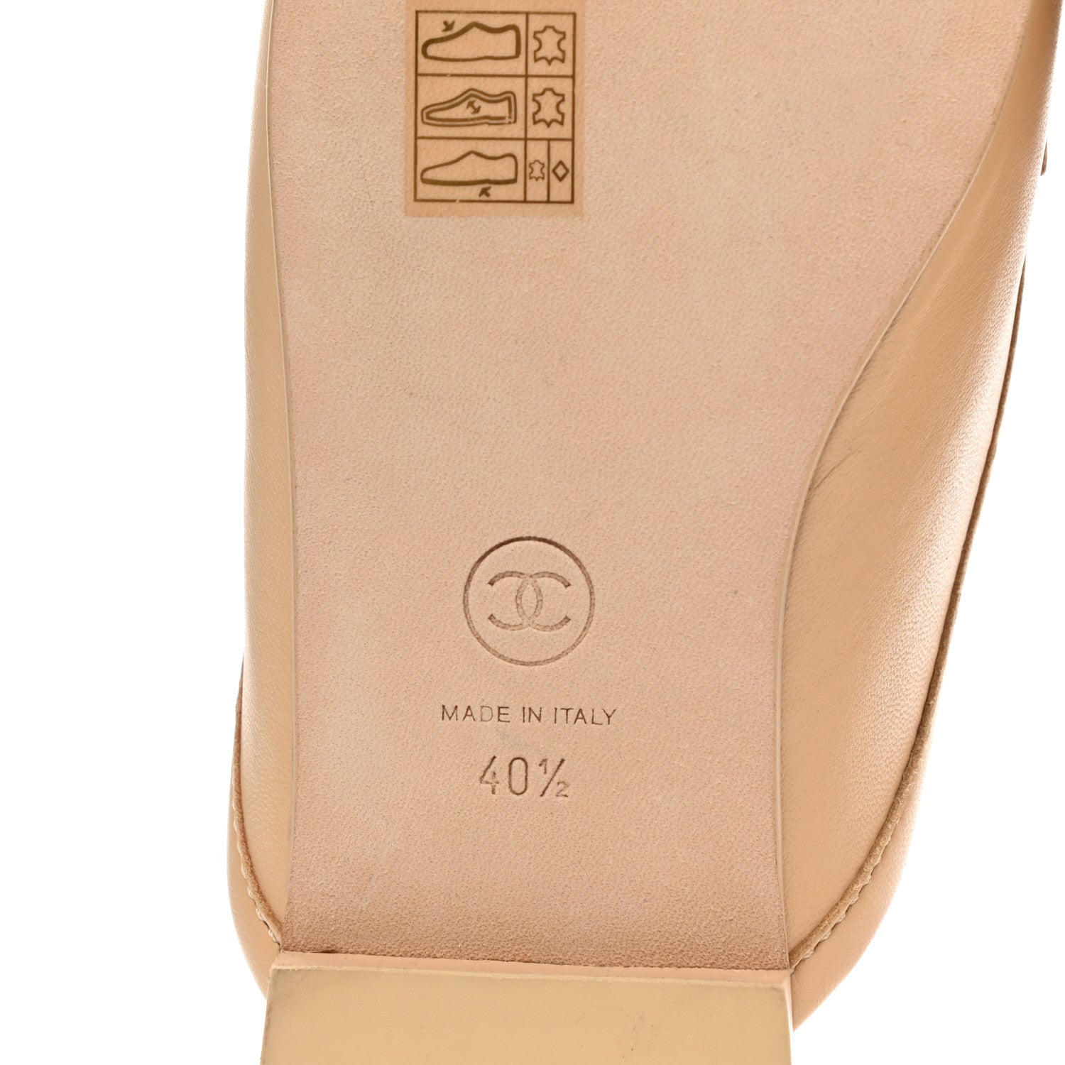 Chanel Lambskin Pearl CC Mules 40.5 Beige 6 of 10