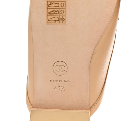 Chanel Lambskin Pearl CC Mules 40.5 Beige 6 of 10