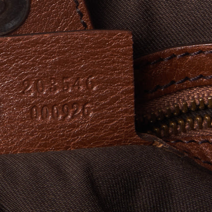 Gucci Monogram Medium Jockey Tote Dark Brown 10 of 11