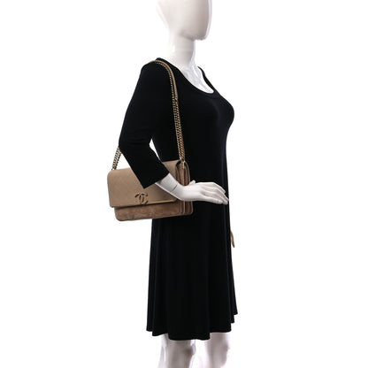 Chanel Caviar Suede Stitched Lady Coco Flap Beige 2 of 13
