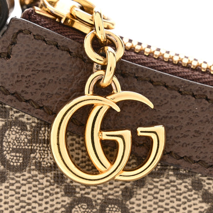 Gucci GG Supreme Monogram Textured Dollar Calfskin Web Small Ophidia GG Handbag Beige Ebony New Acero 11 of 11
