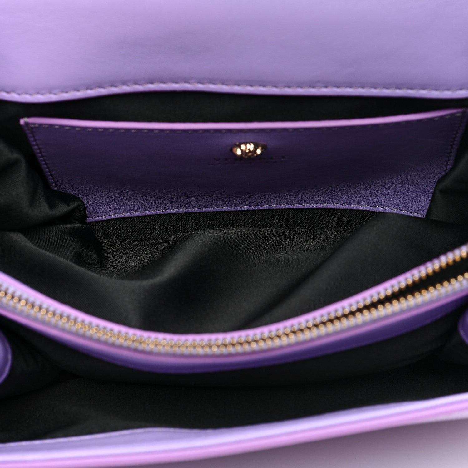 Versace Patent Palazzo Medusa Chain Shoulder Bag Purple 5 of 12