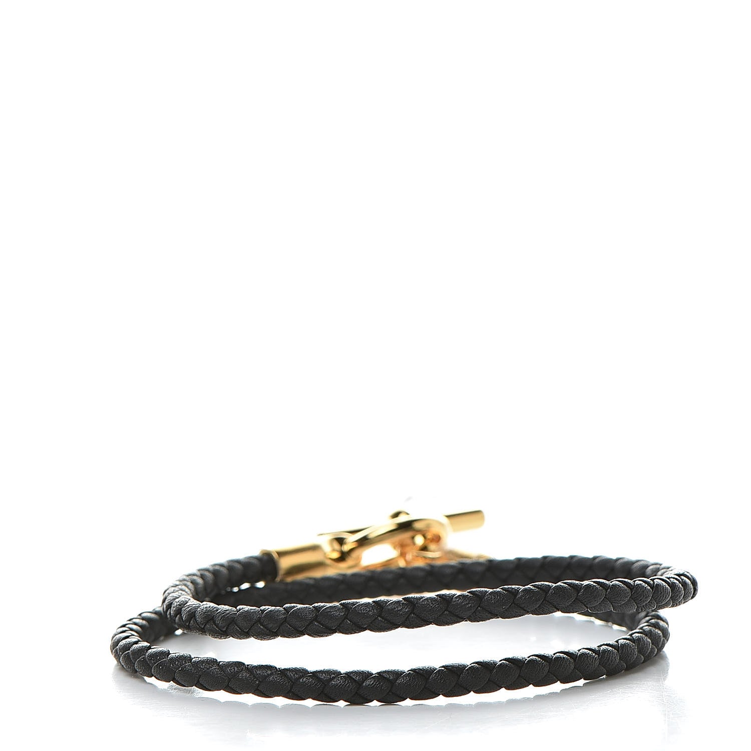 Hermes Swift Double Tour Glenan Bracelet T2 Black 3 of 6