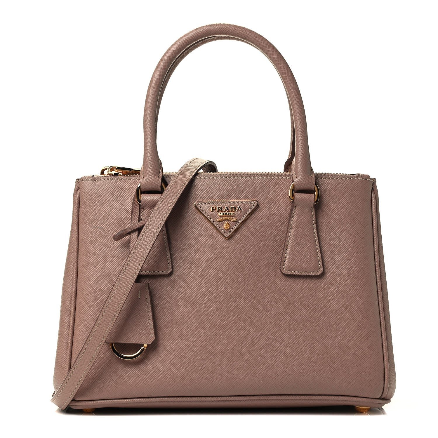 Prada Saffiano Mini Galleria Double Zip Tote Cipria 1 of 4