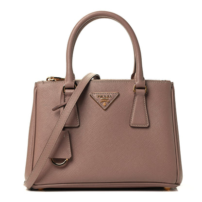 Prada Saffiano Mini Galleria Double Zip Tote Cipria 1 of 4