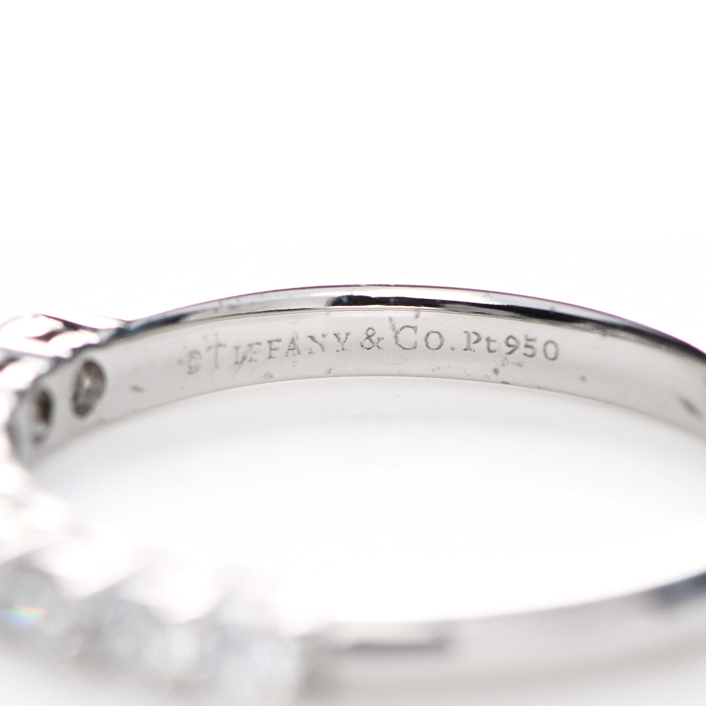 Platinum Diamond .31ctw Half Circle Embrace Band Ring 45 3.5