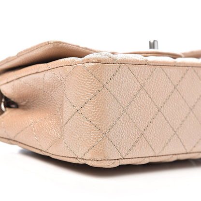 Chanel Pearly Caviar Quilted Mini Rectangular Flap Beige 8 of 12