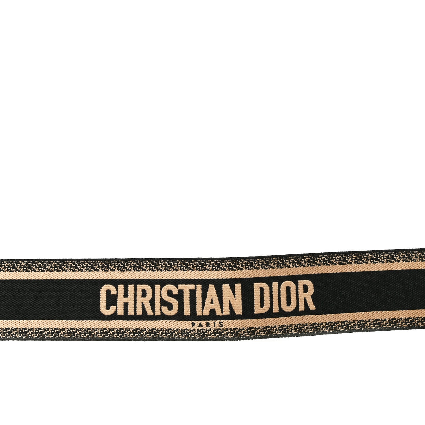 Canvas Embroidered Large Book Belt 75 30 Black Beige