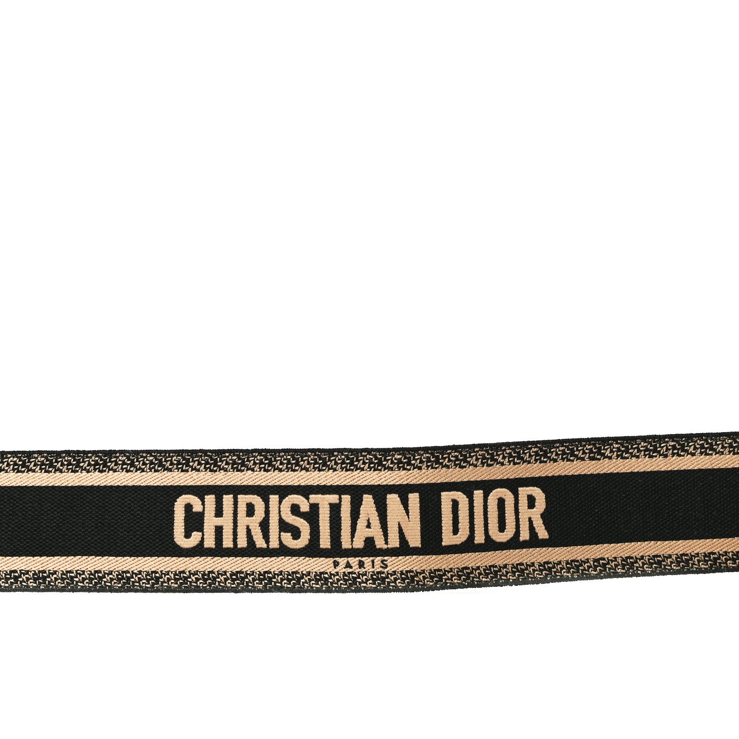 Christian Dior Canvas Embroidered Large Book Belt 75 30 Black Beige 6 of 7