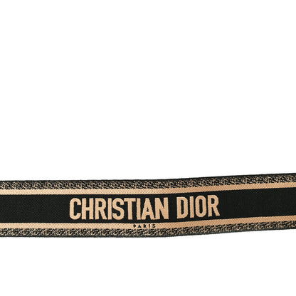 Christian Dior Canvas Embroidered Large Book Belt 75 30 Black Beige 6 of 7