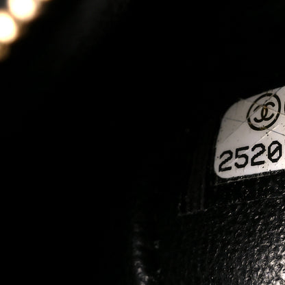 Chanel Glazed Calfskin Lizard Chevron Quilted Small Coco Handle Flap Black 8 of 11