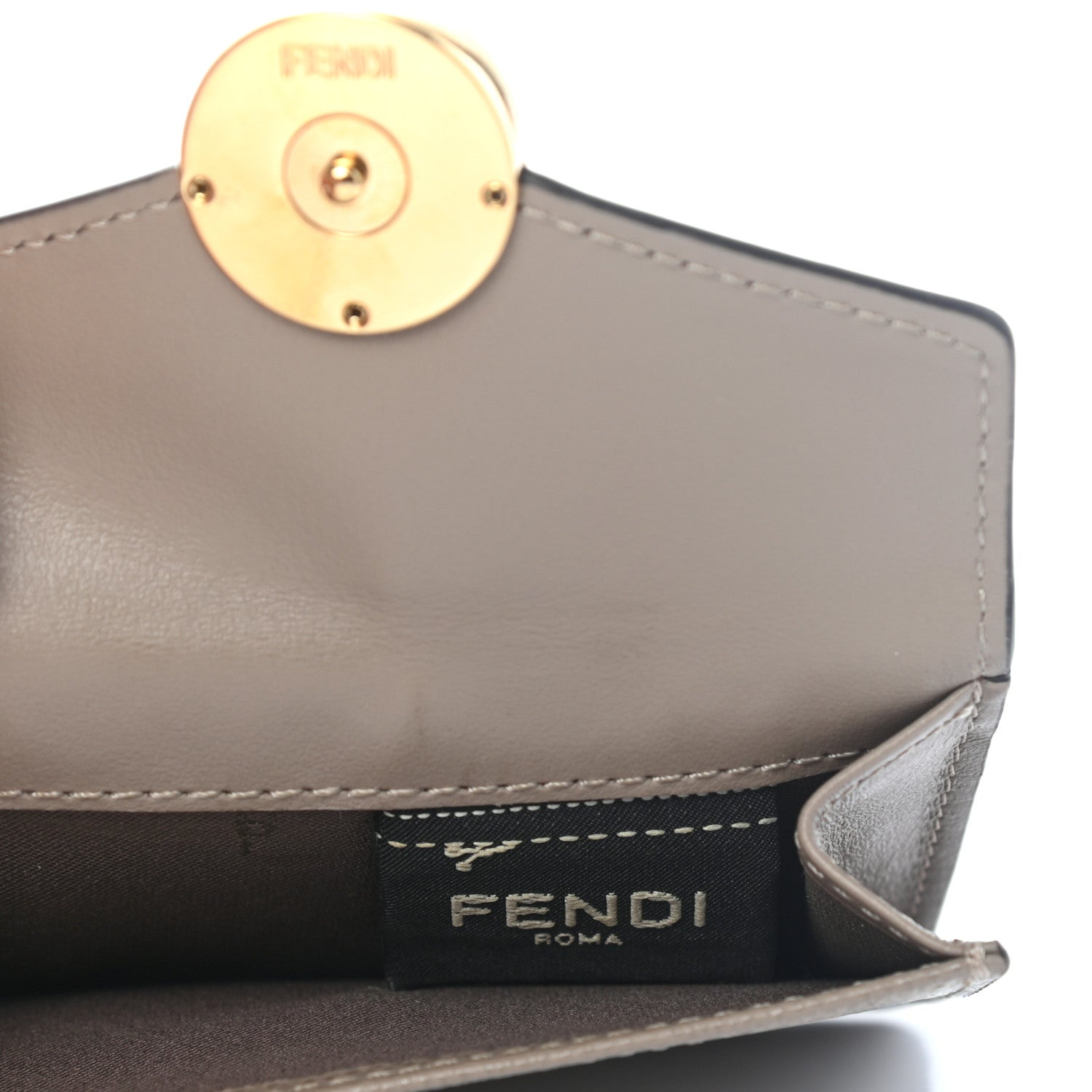 Fendi Vitello Cruise F is Fendi Micro Tri-Fold Envelope Wallet Tortora 5 of 8