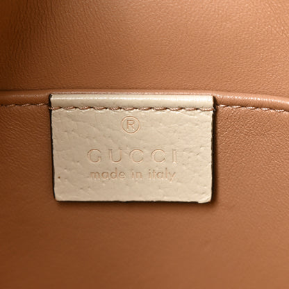 Gucci GG Supreme Monogram Berry Textured Dollar Calfskin Small Padlock Tote Beige Ebony Light Copper Mystic White 6 of 10
