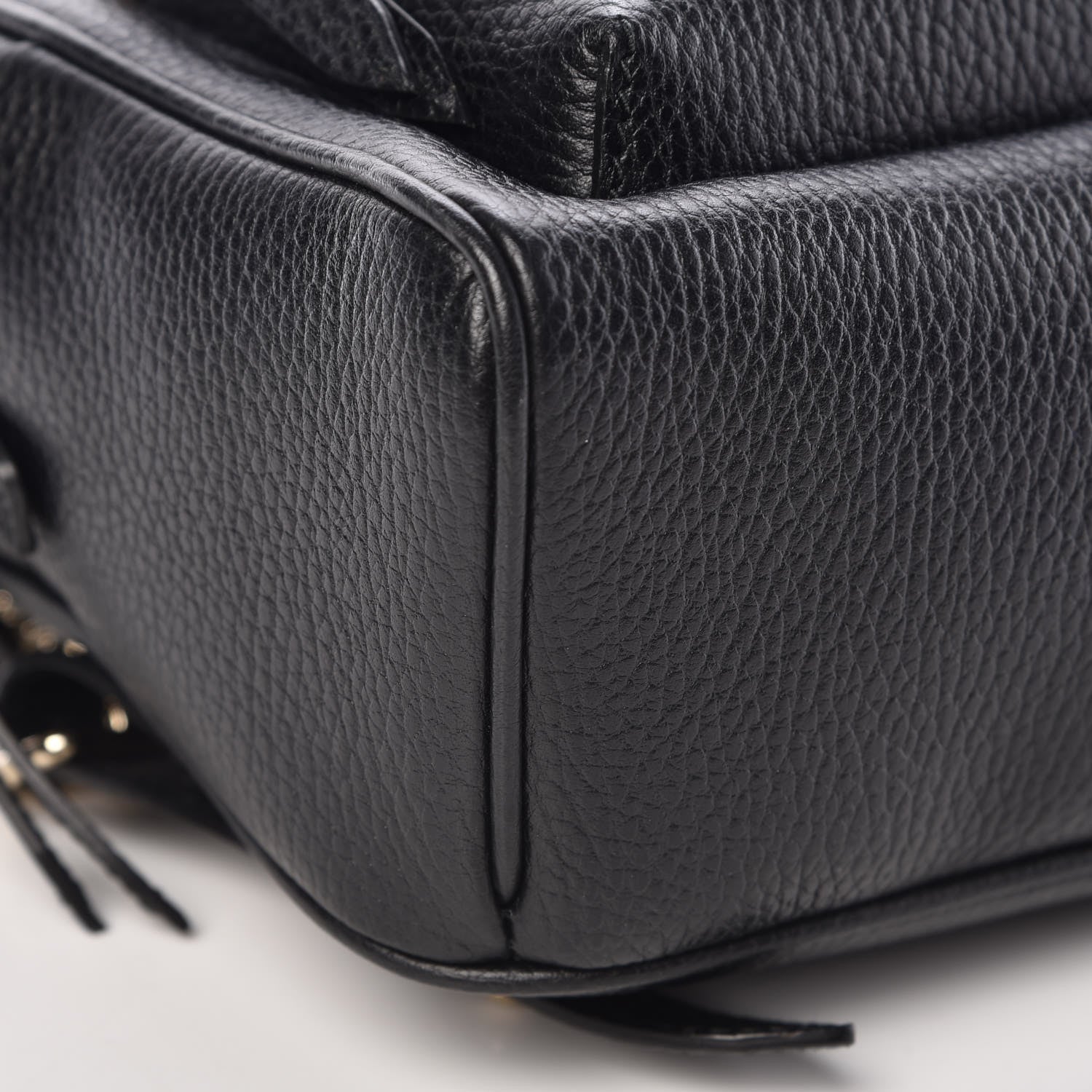 Gucci Pebbled Calfskin Soho Chain Backpack Black 8 of 9