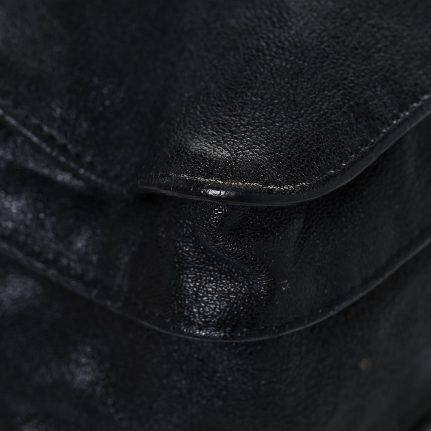 Lambskin Fringe Medium PS1 Satchel Black