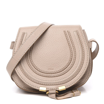 Chloe Calfskin Mini Marcie Round Crossbody Bag Abstract White 1 of 12