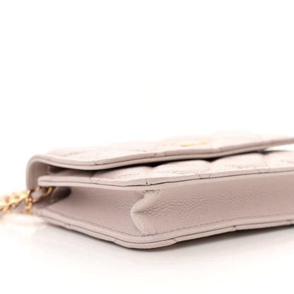 Chanel Caviar Quilted Miss Coco Clutch With Chain Light Purple 10 of 12