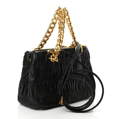 Prada Nappa Gaufre Mini Galleria Crossbody Black 3 of 9
