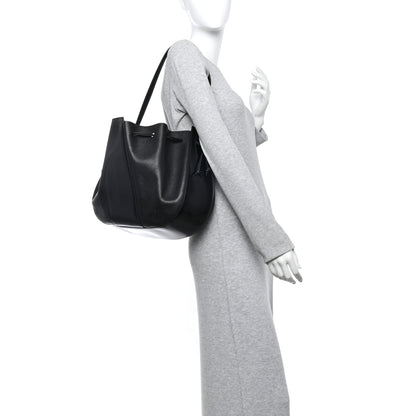 Mansur Gavriel Tumbled Calfskin Lilium Bag Black 2 of 12
